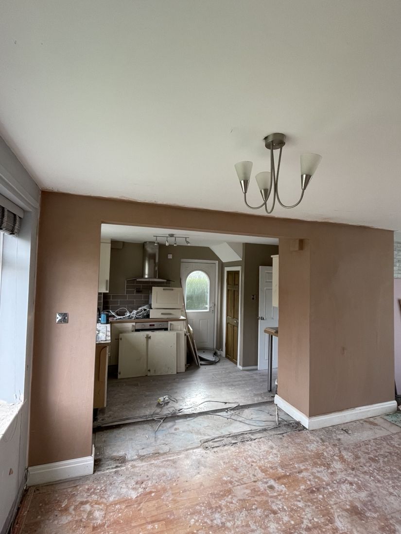 Structural opening — plastered finish
